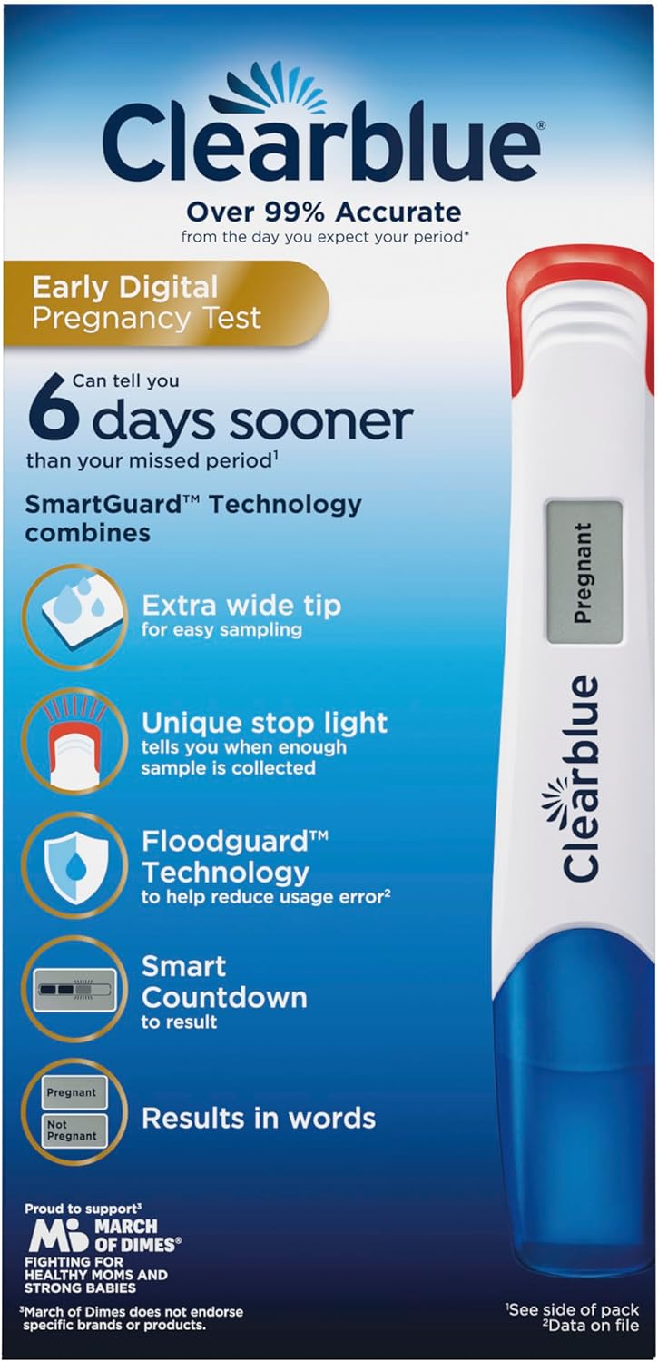 Clearblue Early Digital Pregnancy Test, Home Urine hCG Test

