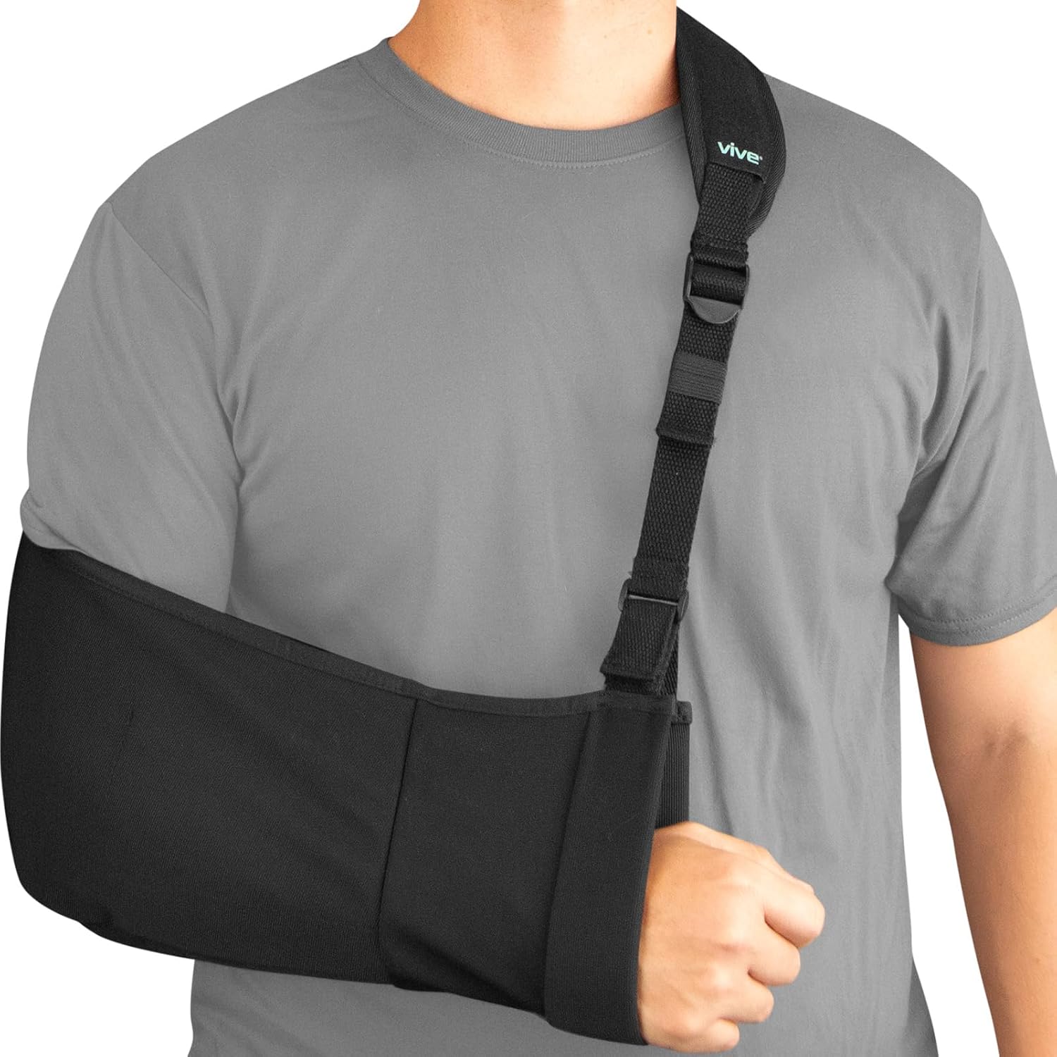 Vive Arm Sling Shoulder Immobilizer with Thumb Loop, Adjustable Padded Strap

