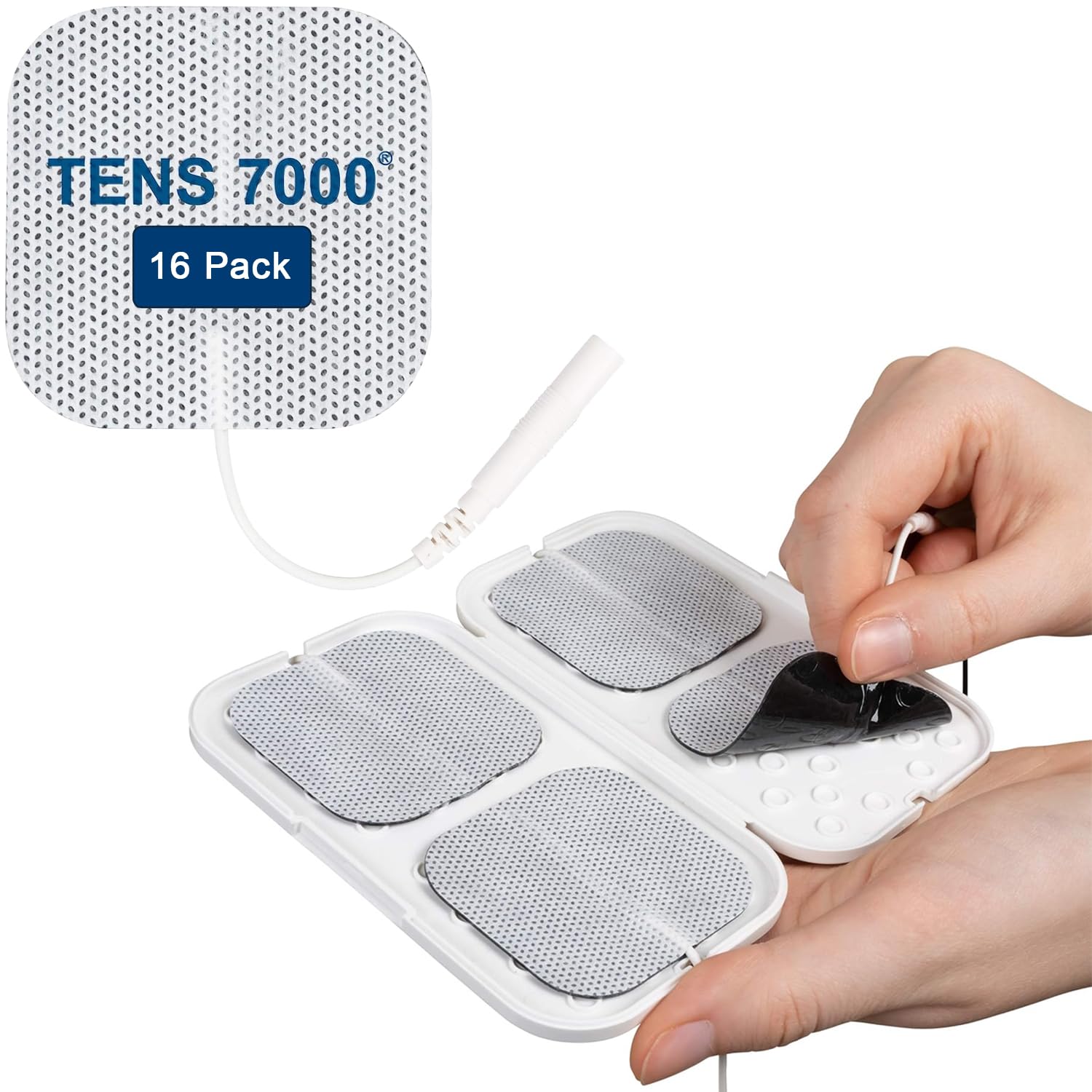 TENS 7000 TENS Electrode Pads Replacement with Carrying Case

