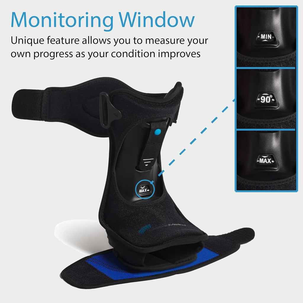 Ovation Medical Hybrid Night Splint for Plantar Fasciitis Heel Pain, Foot Brace

