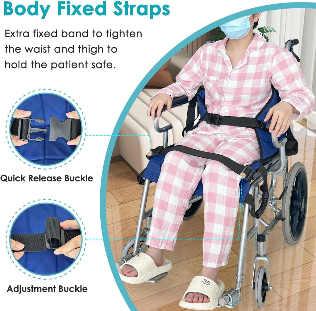 Patient Lift Transfer Belt with Handles for Bed to Wheelchair, Safety Sling Pad

