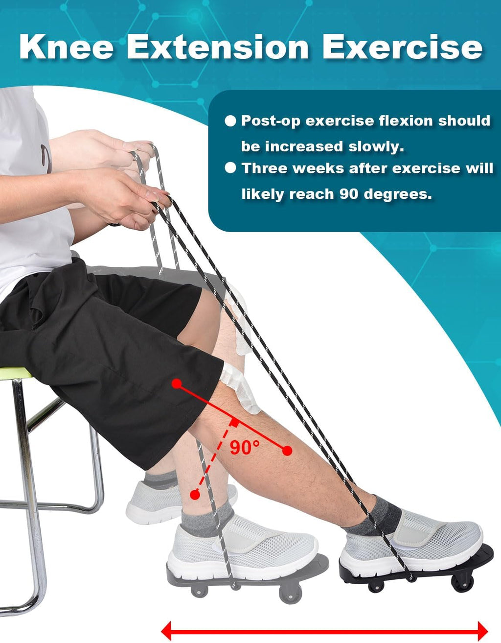 Lamborsafe Knee Glide for Knee Replacement Recovery, Knee Therapy Exercise Equipment

