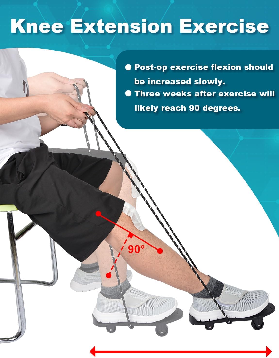 Lamborsafe Knee Glide for Knee Replacement Recovery, Knee Therapy Exercise Equipment

