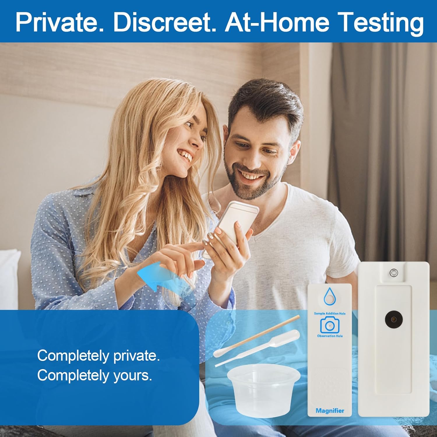 Sperm Microscope Semen Analysis Fertility Test Kit for Men, At-Home Wellness

