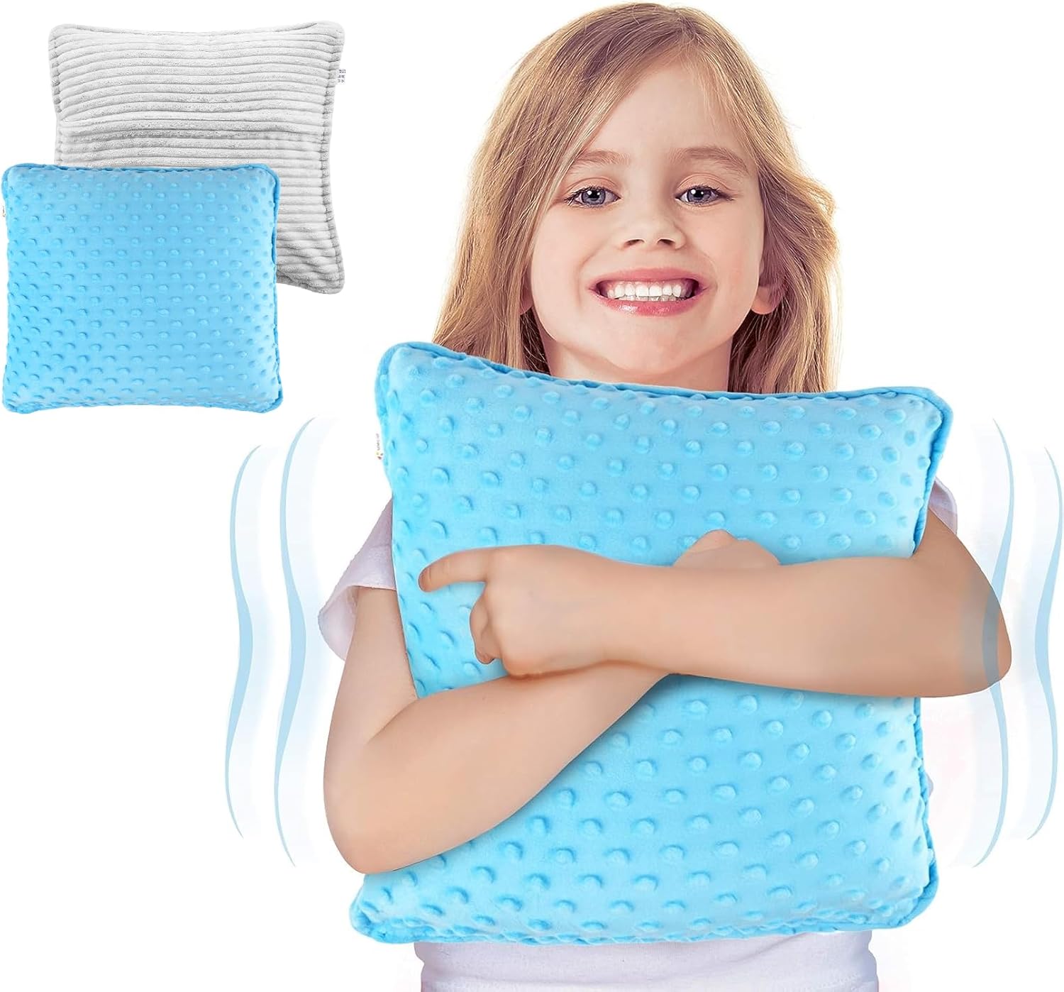 Special Supplies Vibrating Sensory Pressure Pillow for Kids & Adults, Plush 12" with Audio

