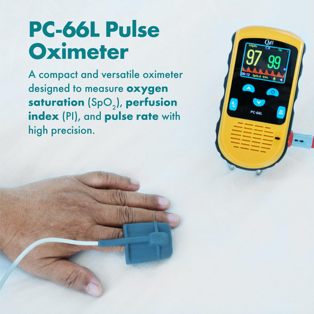 CMI Health Rechargeable Pulse Oximeter for Adult Finger, SpO2 and Pulse Monitor

