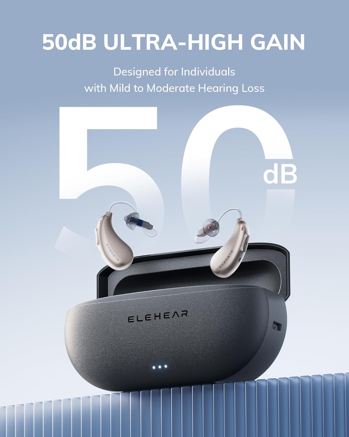 ELEHEAR Beyond OTC Rechargeable Bluetooth Hearing Aids with AI Noise Cancellation

