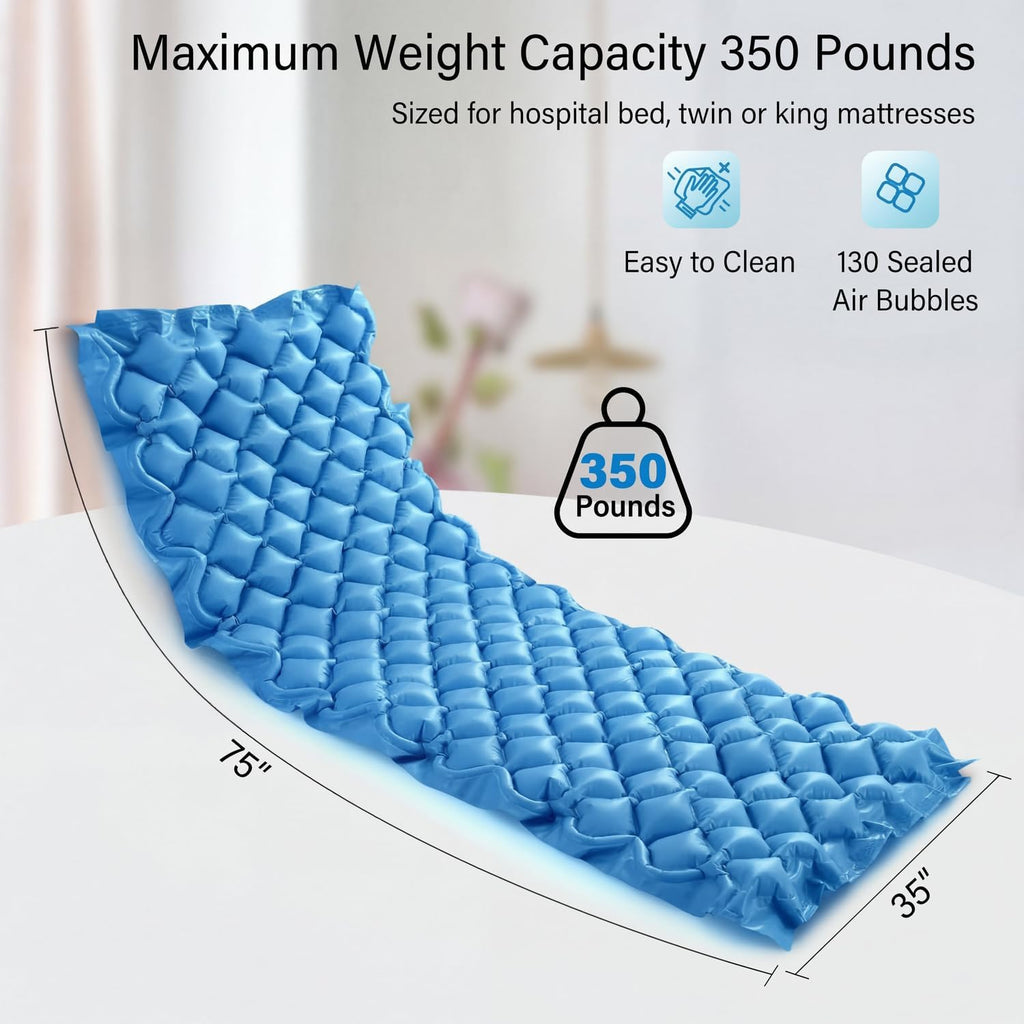 Careboda Alternating Pressure Mattress Air Pad Anti-Decubitus with Quiet Electric Pump


