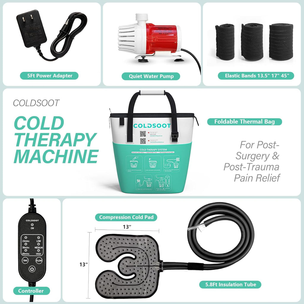COLDSOOT Portable Ice Therapy Machine for Knee After Surgery Cold Therapy Pad

