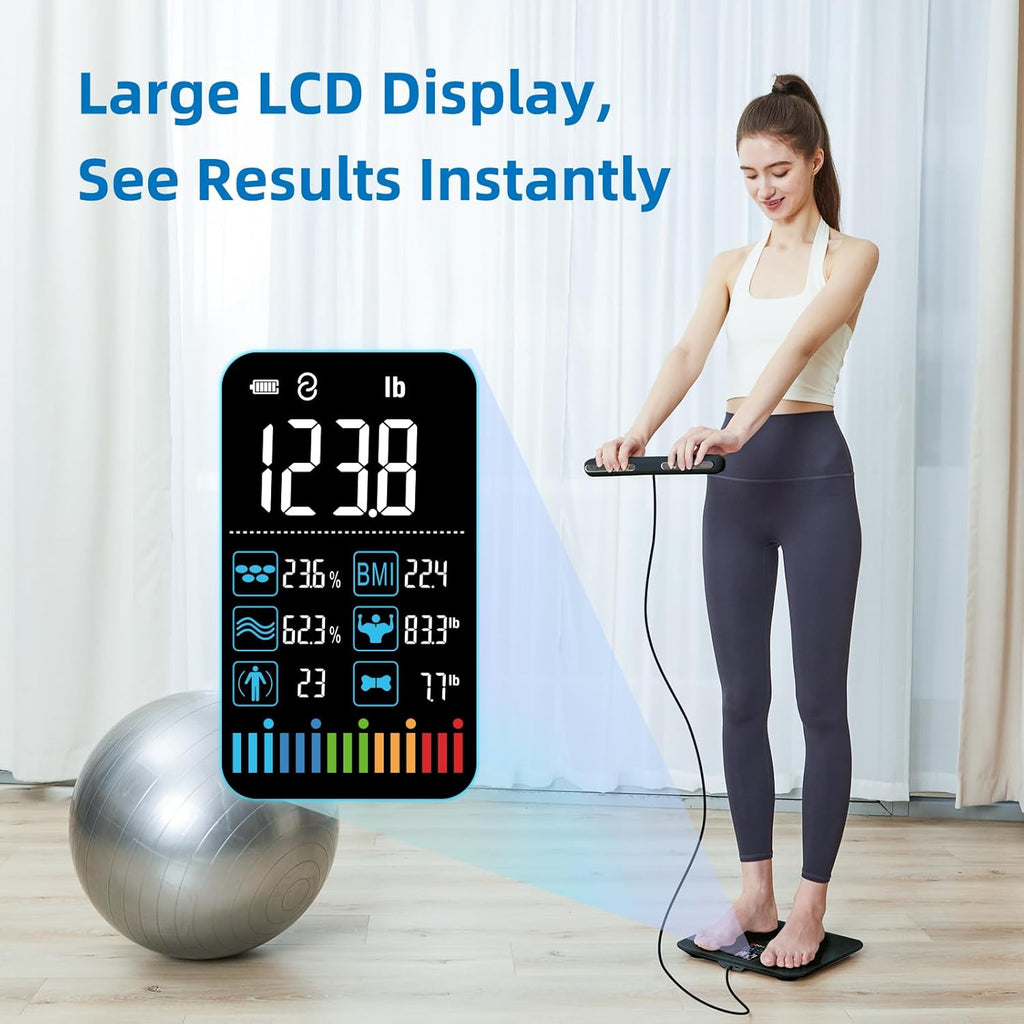 Lepulse Body Composition Scale 8 Electrode Smart Bathroom Scale with BMI and Body Fat

