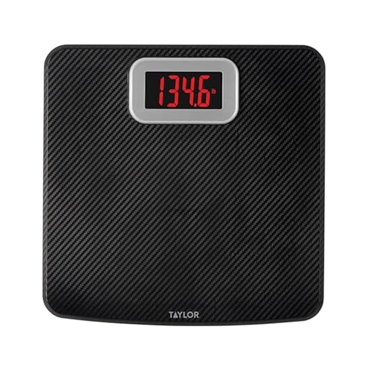 Taylor Digital Bathroom Scale with Carbon Fiber Anti-Slip Mat, 440 lb Capacity

