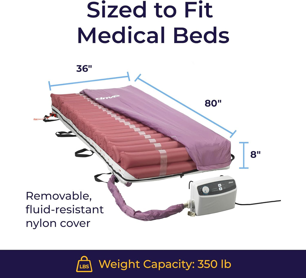 Drive Medical Med-Aire Low Air Loss Mattress Replacement System, Alternating Pressure

