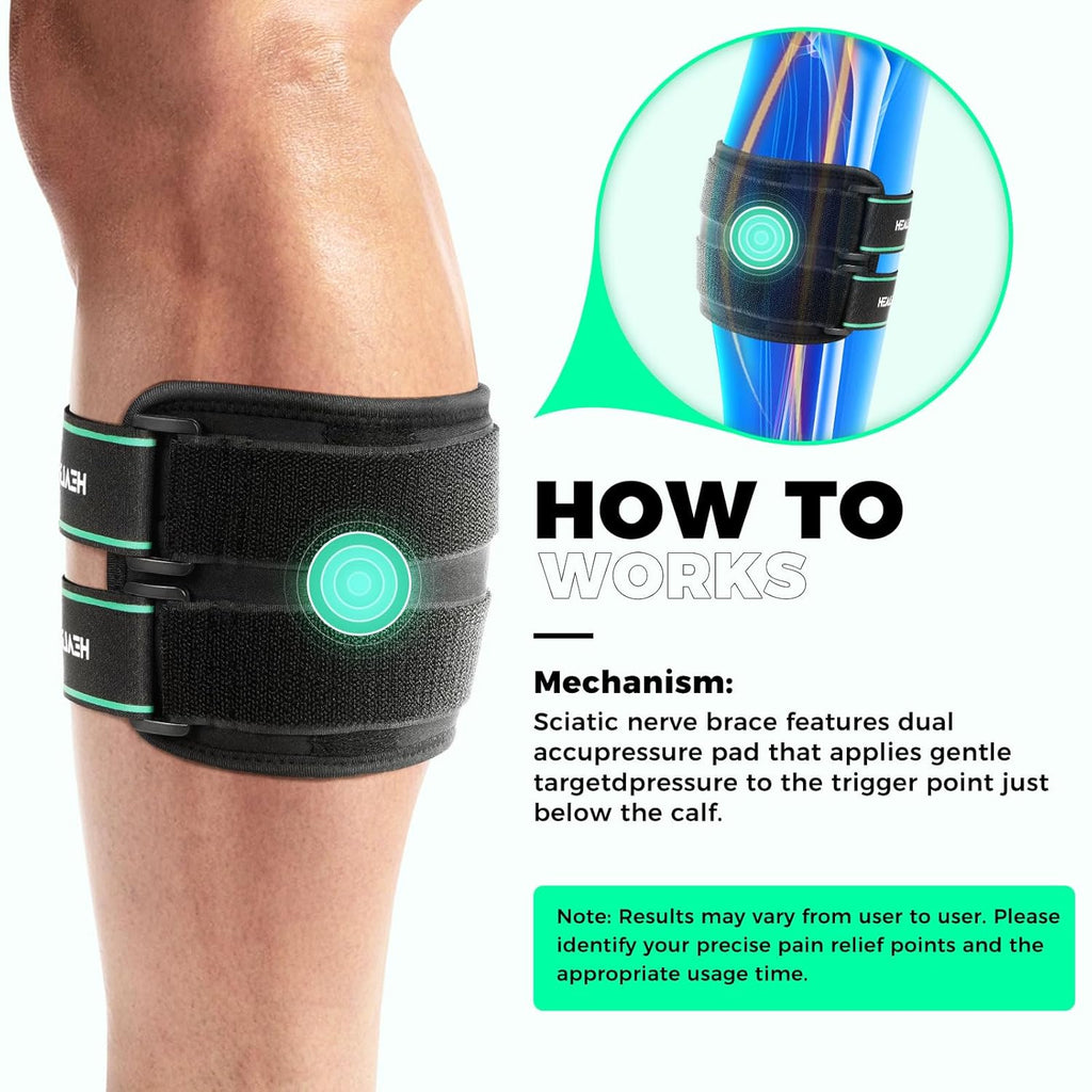 Healrecux Sciatica Relief Brace with Acupoint Pressure Pads and Stabilizing Splints

