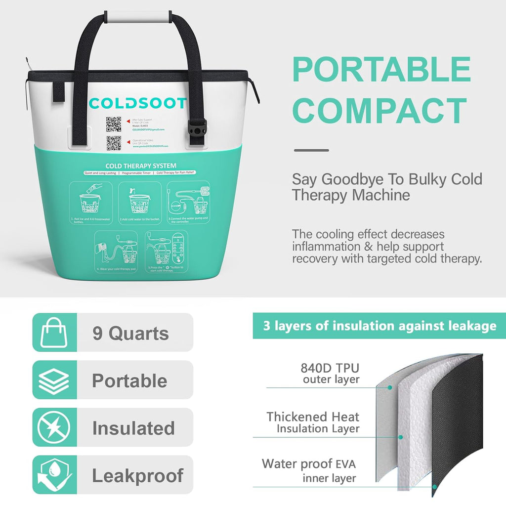 COLDSOOT Portable Ice Therapy Machine for Knee After Surgery Cold Therapy Pad

