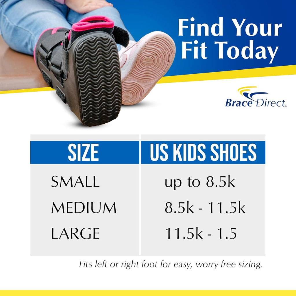 Brace Direct Pediatric Fracture Boot, Kids Walking Boot for Foot Fractures & Sprains

