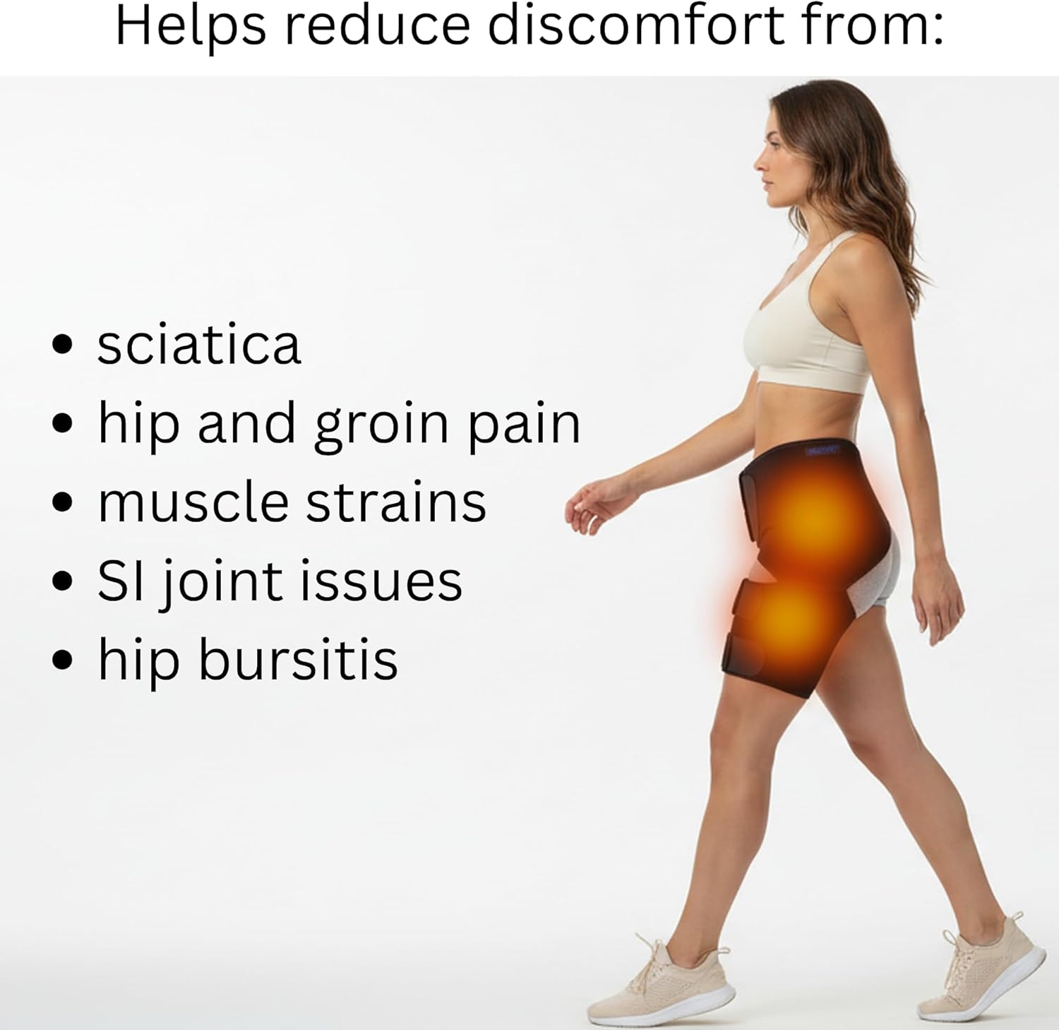 Hip Brace for Sciatica, Groin Compression Wrap, SI Joint Support, Thigh Sleeve

