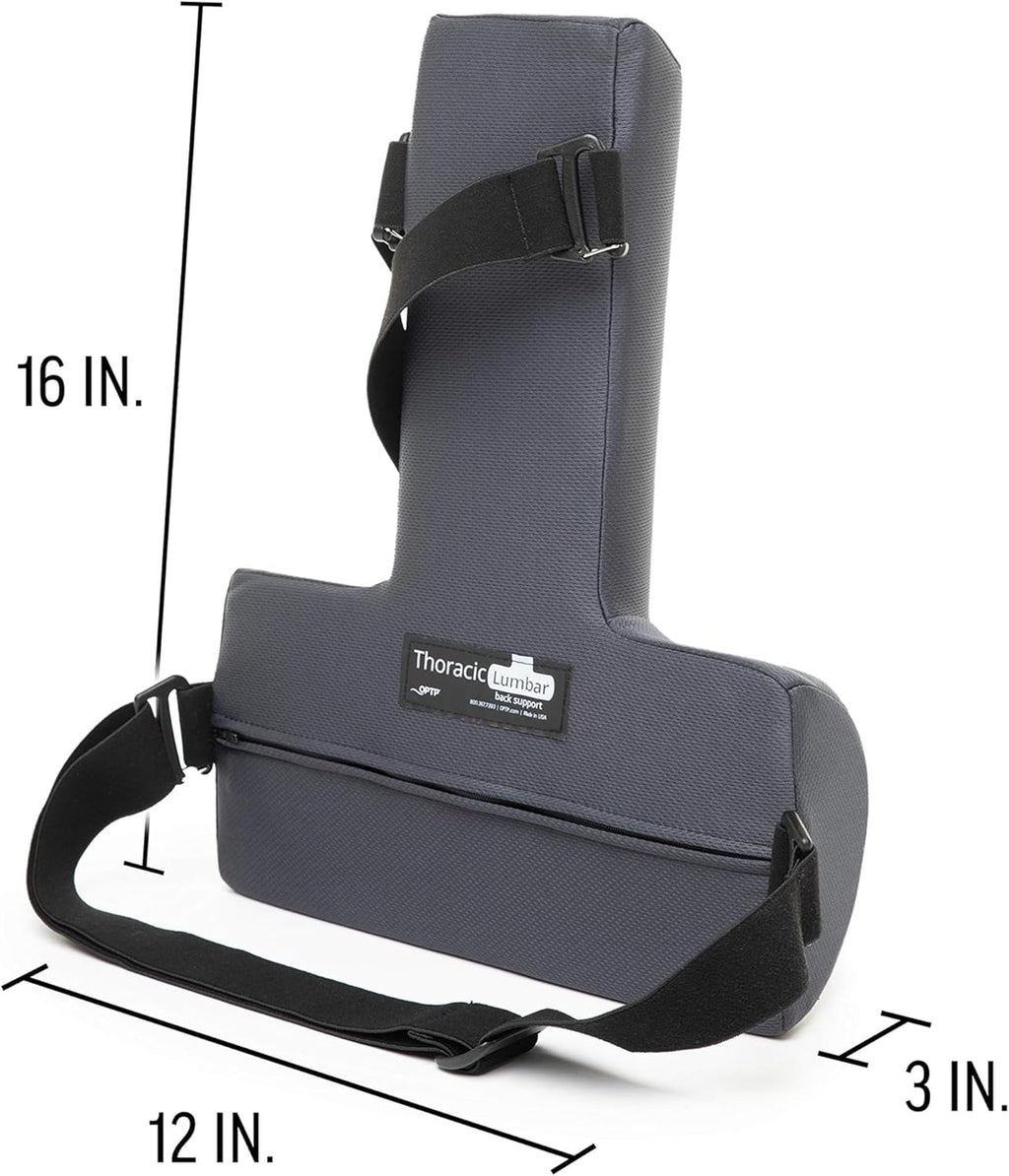 OPTP Thoracic Lumbar Back Support Pillow for Chair, Car, Office Sitting Posture

