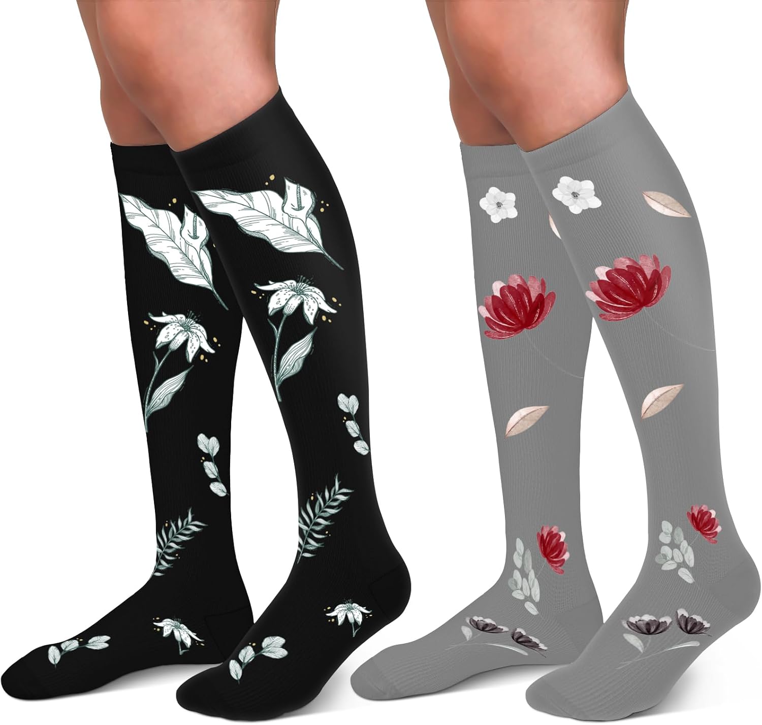 30-40mmHg Medical Graduated Compression Socks, Knee High for Women and Men

