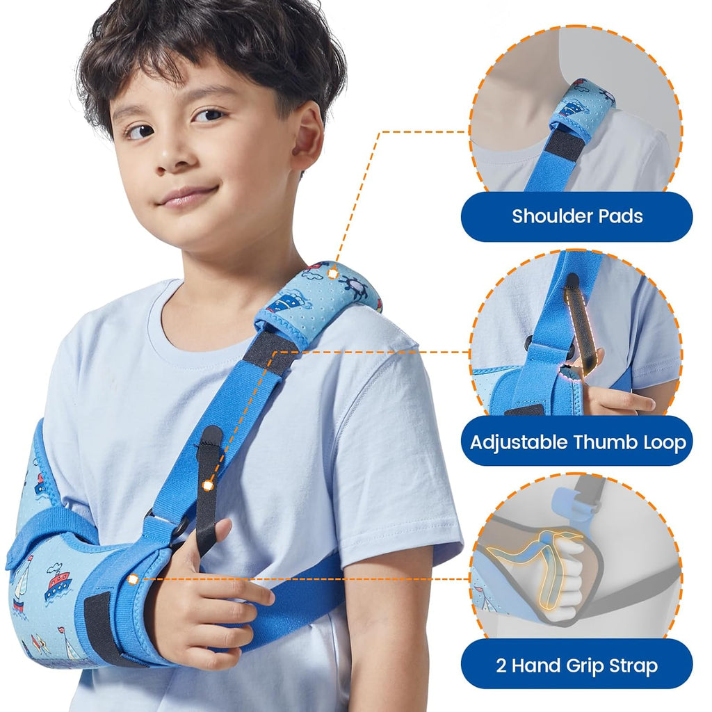 Child Arm Shoulder Sling with Waist Strap Immobilizer Brace Support

