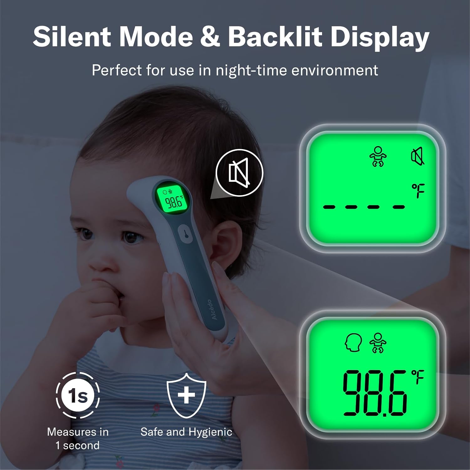 Alcedo Digital Infrared Forehead & Ear Thermometer for Adults, Kids, and Baby

