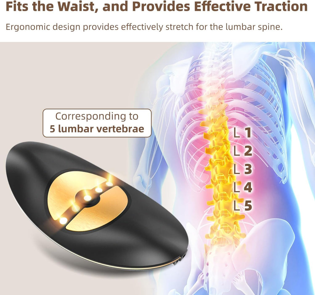 Electric Lumbar Traction Device with Airbag, Electrotherapy, Vibration & Heat

