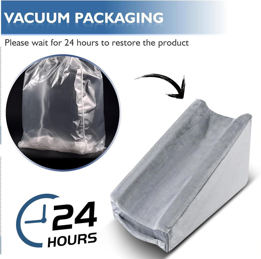 Arm Elevation Wedge Pillow with Removable Cover for Elbow, Wrist & Forearm Support

