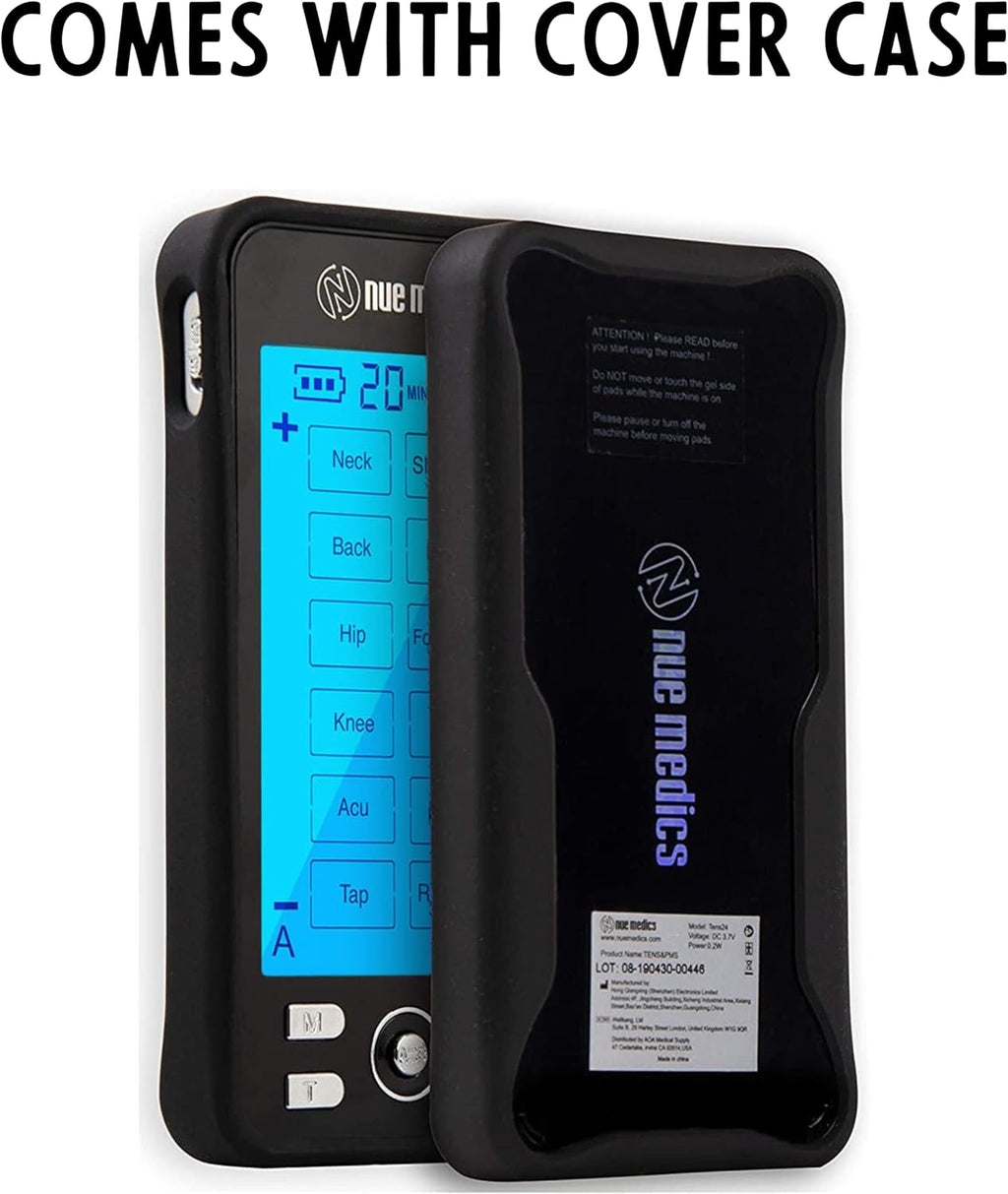 NueMedics TENS Pulse Massager, Rechargeable Muscle Stimulator, 24 Modes

