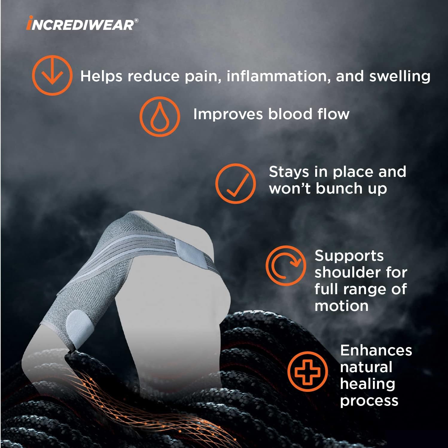 Incrediwear Shoulder Brace for Men and Women, Infrared Shoulder Support Sling

