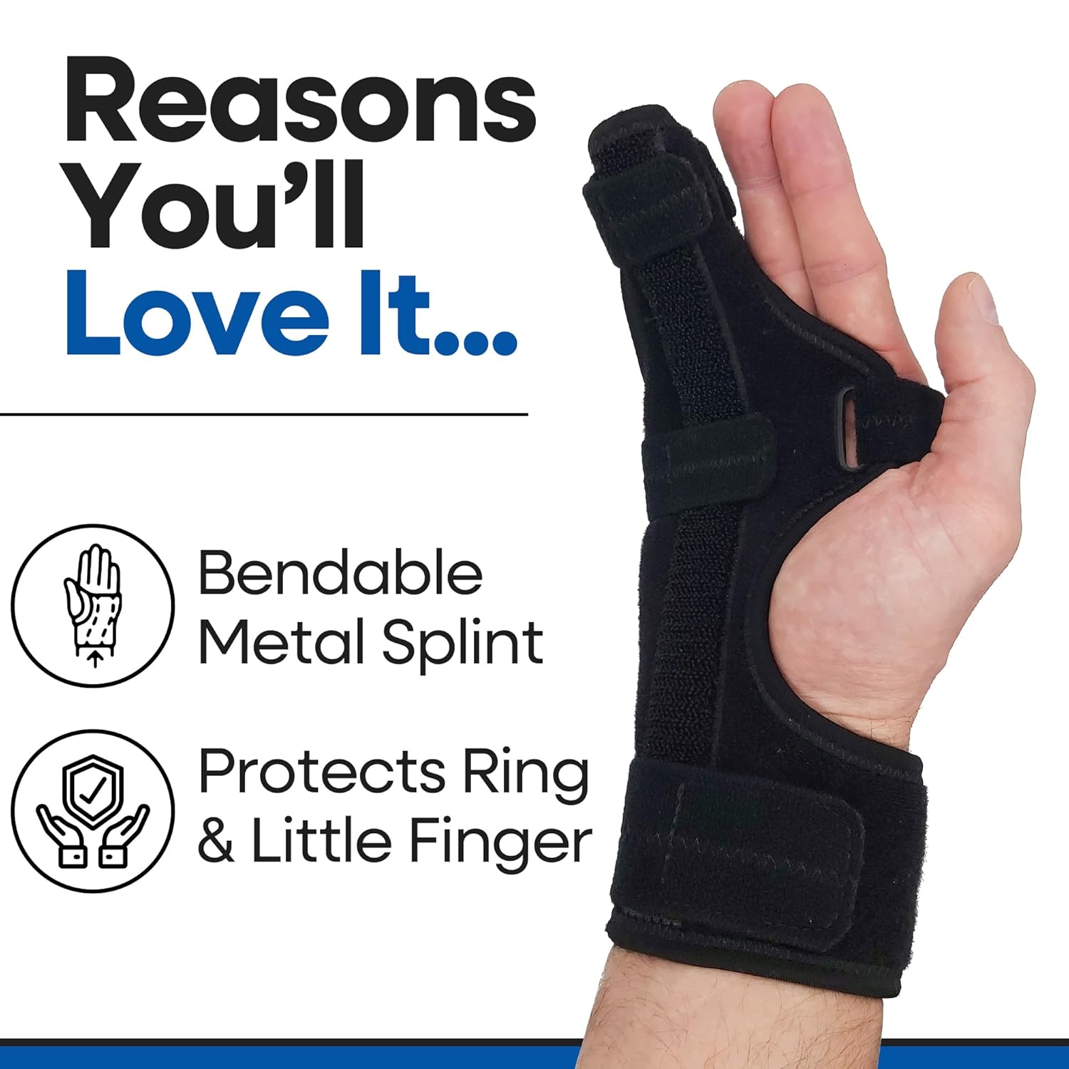Armstrong America Metacarpal Finger Splint Hand Brace for Pinky and Ring Fingers

