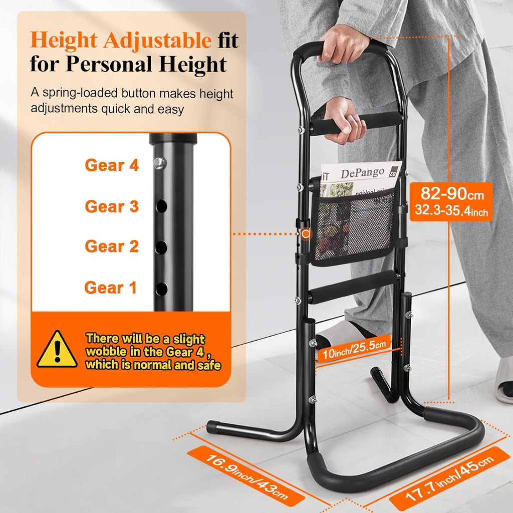 DePango Stand Assist Aid for Elderly, Adjustable Aluminum Walking Support


