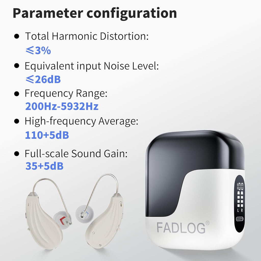 FDA Registered Invisible Rechargeable Hearing Aids for Seniors with Noise Cancelling

