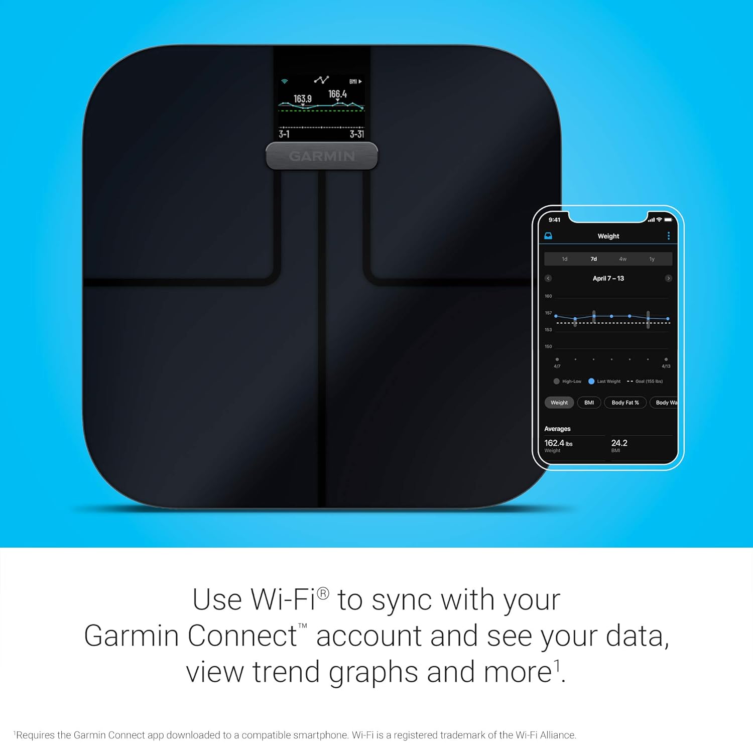 Garmin Index S2 Body Weight Analyzer with Wireless Connectivity

