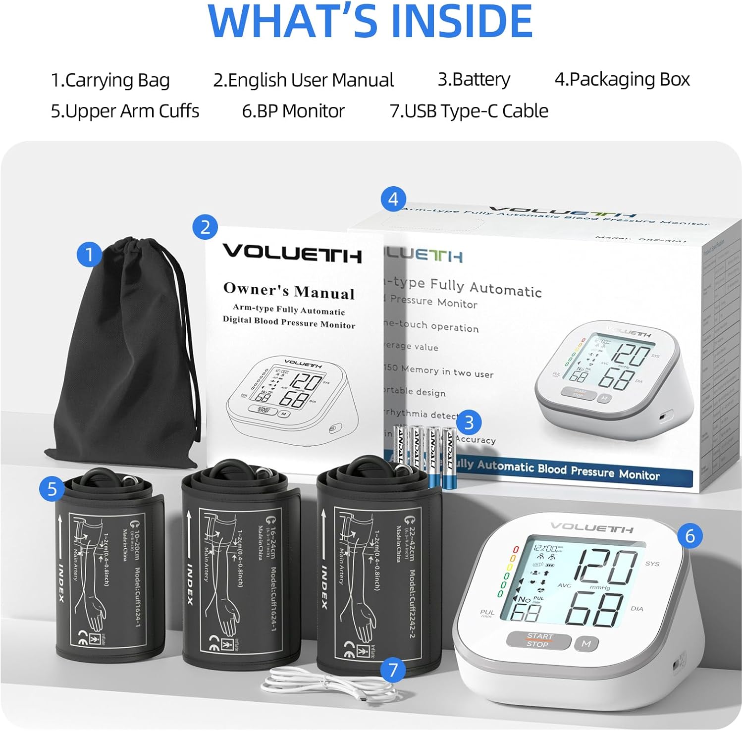 Pediatric Automatic Blood Pressure Monitor for Home Use, LCD Display Cuff Machine

