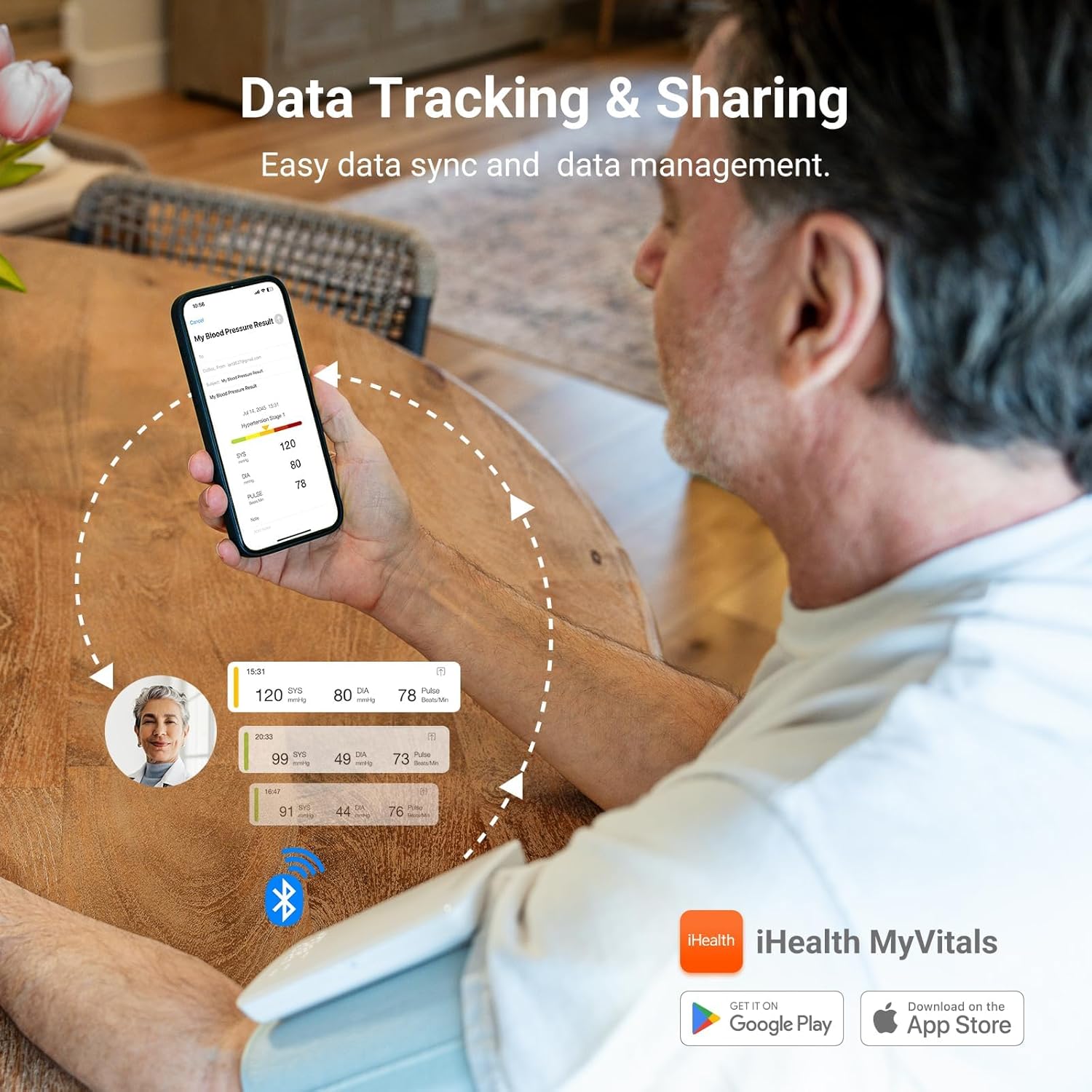 iHealth Neo Upper Arm Blood Pressure Monitor with Bluetooth App for iOS and Android

