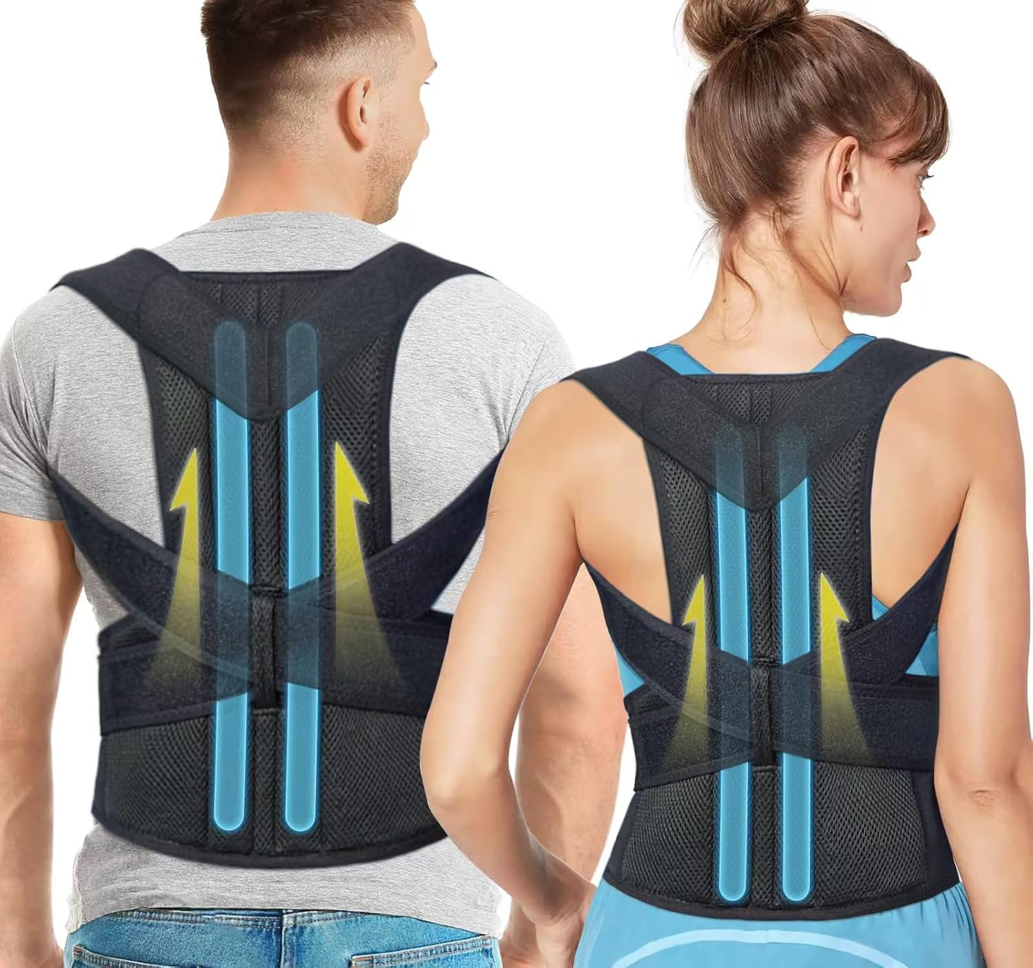 Fitsupport Posture Corrector Back Brace for Men and Women, Lumbar Support

