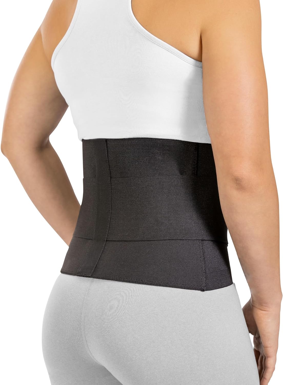 BraceAbility Elastic Low Back Brace Compression Lumbar Support Belt for Sciatica

