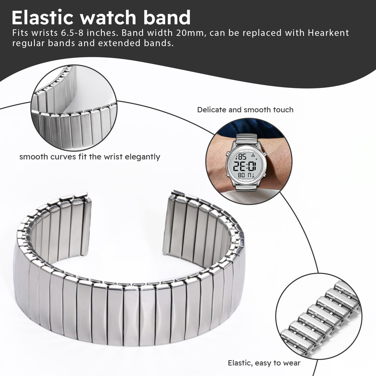 Hearkent Digital Talking Watch English, US Signal Auto Time & Date, Big Display

