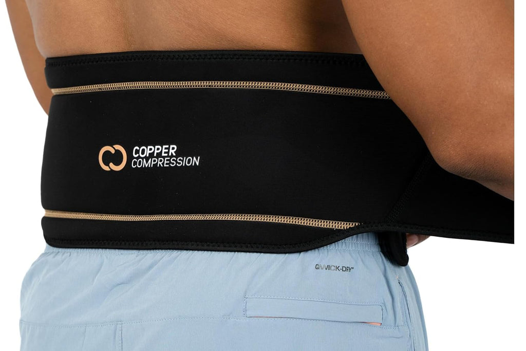 Copper Compression Back Brace with Lumbar Support Adjustable Breathable

