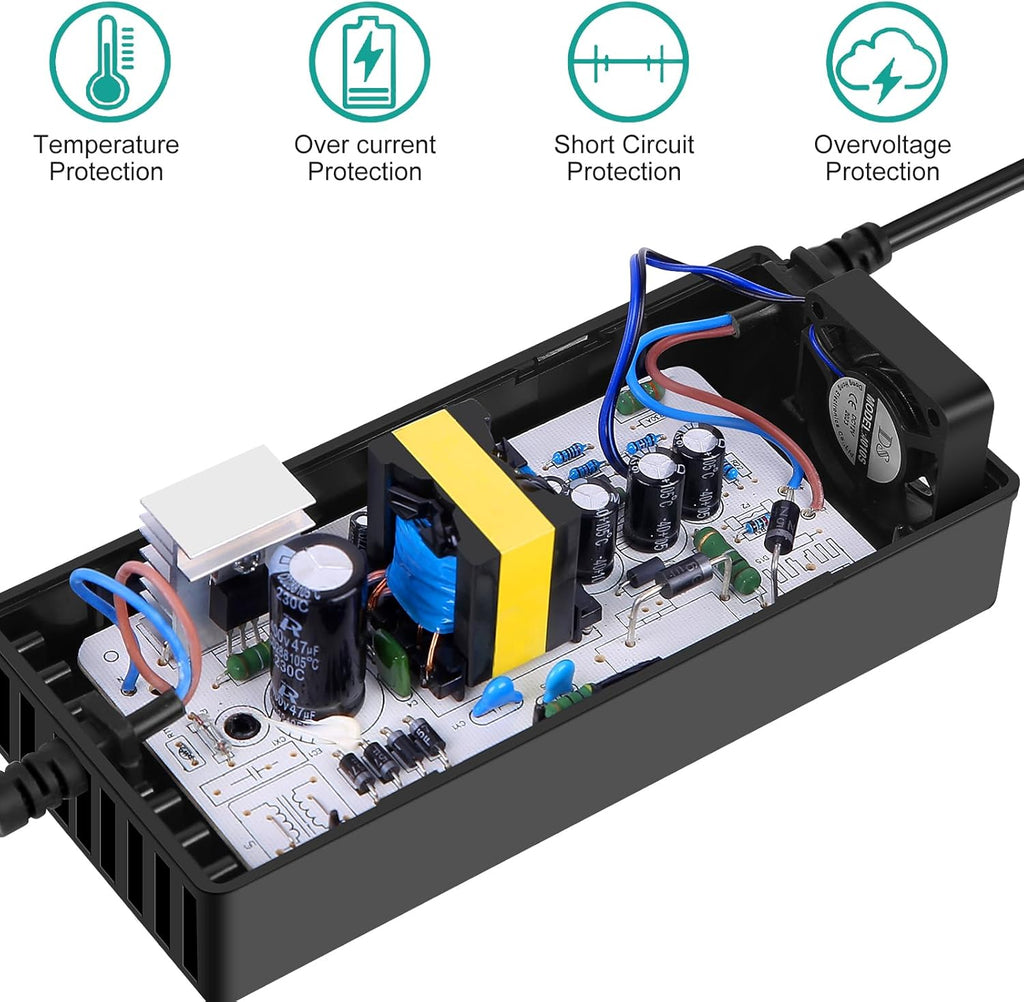24V 5A Lead-Acid Battery Charger for Mobility Scooter and Power Chair, 3-Pin XLR

