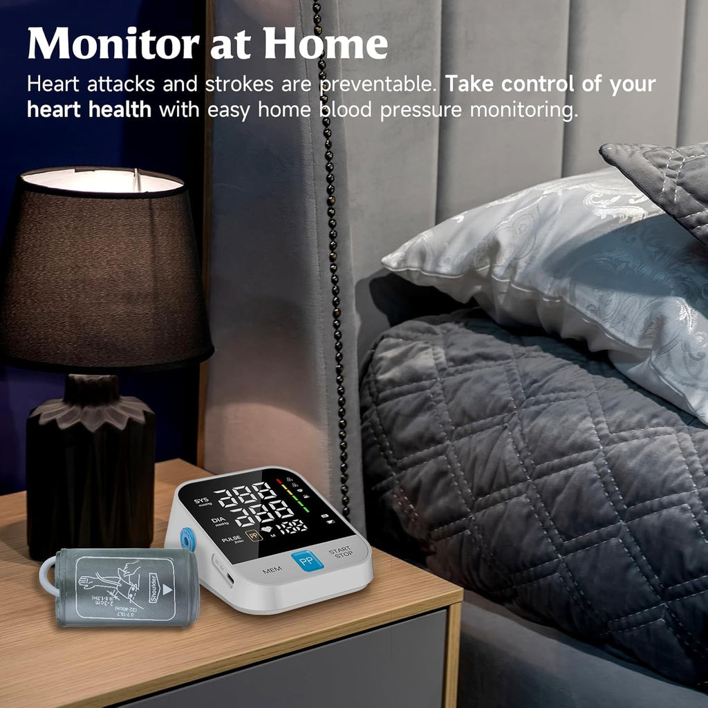 Zerabati Upper Arm Automatic Digital Blood Pressure Monitor with LED Display

