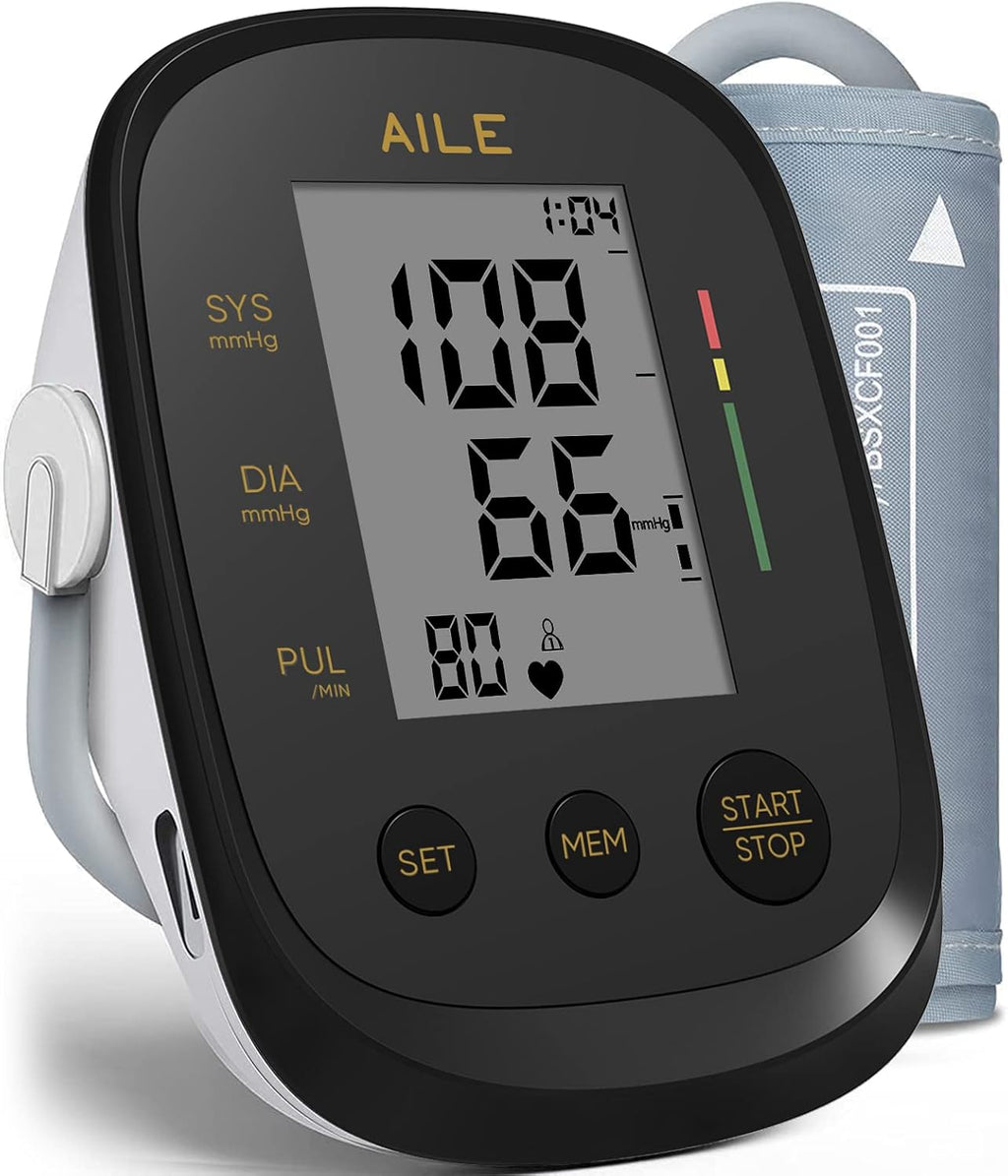 AILE Upper Arm Blood Pressure Monitor with Large Cuff, Automatic BP Machine

