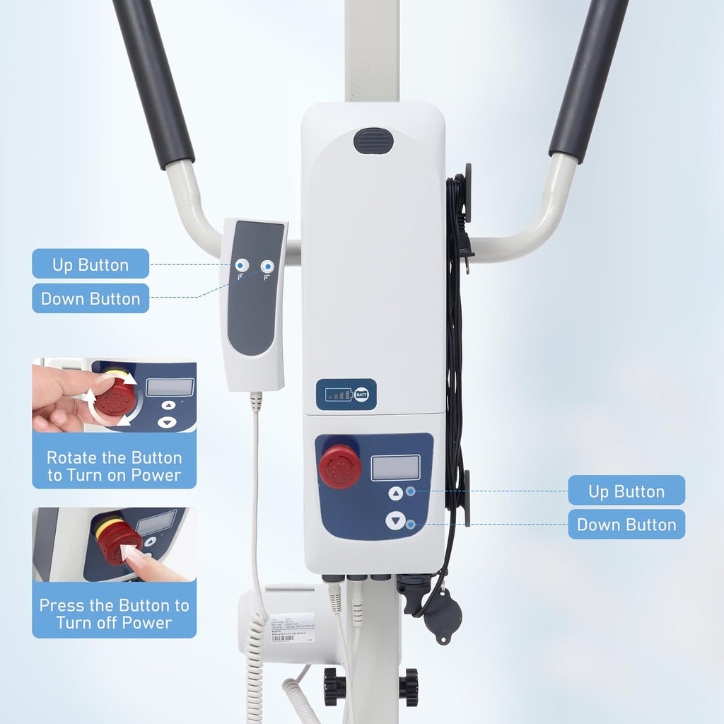 Careboda Electric Patient Lift Transfer Chair with Sling, 510 lb Capacity

