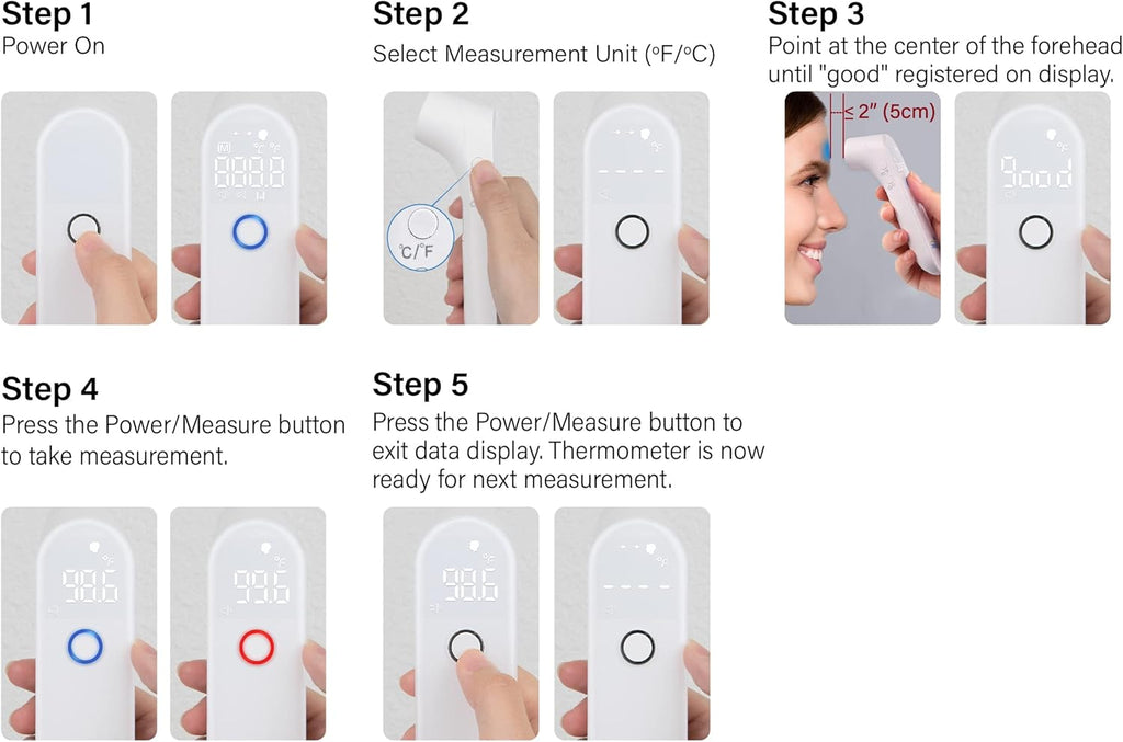Innovo iF100B Touchless Digital Temperature Monitor with Fever Alert Detection

