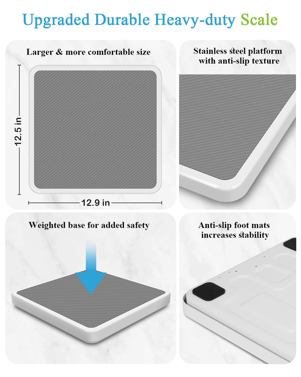 Medical Floor Scale with Digital Display, 660 lb Capacity, kg/lb/oz, AC Adapter Included

