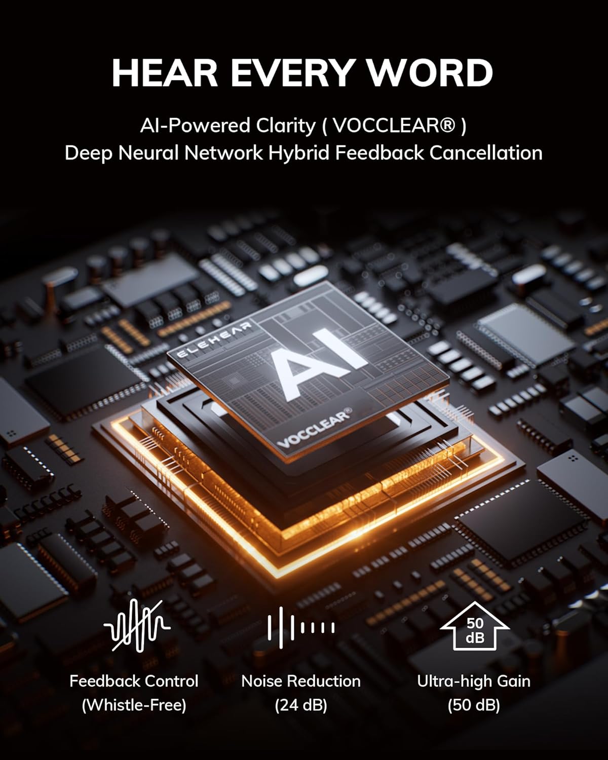 ELEHEAR Beyond OTC Rechargeable Bluetooth Hearing Aids with AI Noise Cancellation

