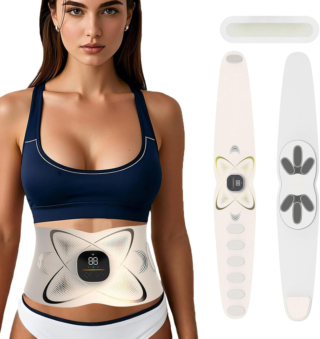 Heated Electric Abs Stimulator Belt, Abdominal Massage & Muscle Recovery Massager

