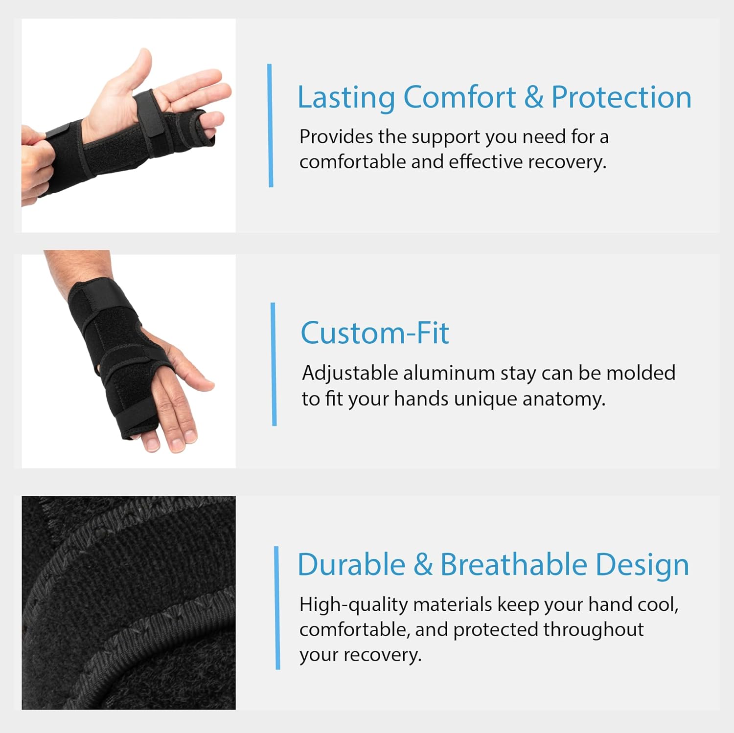 Ovation Medical Boxer Splint Adjustable Hand and Finger Immobilizing Brace

