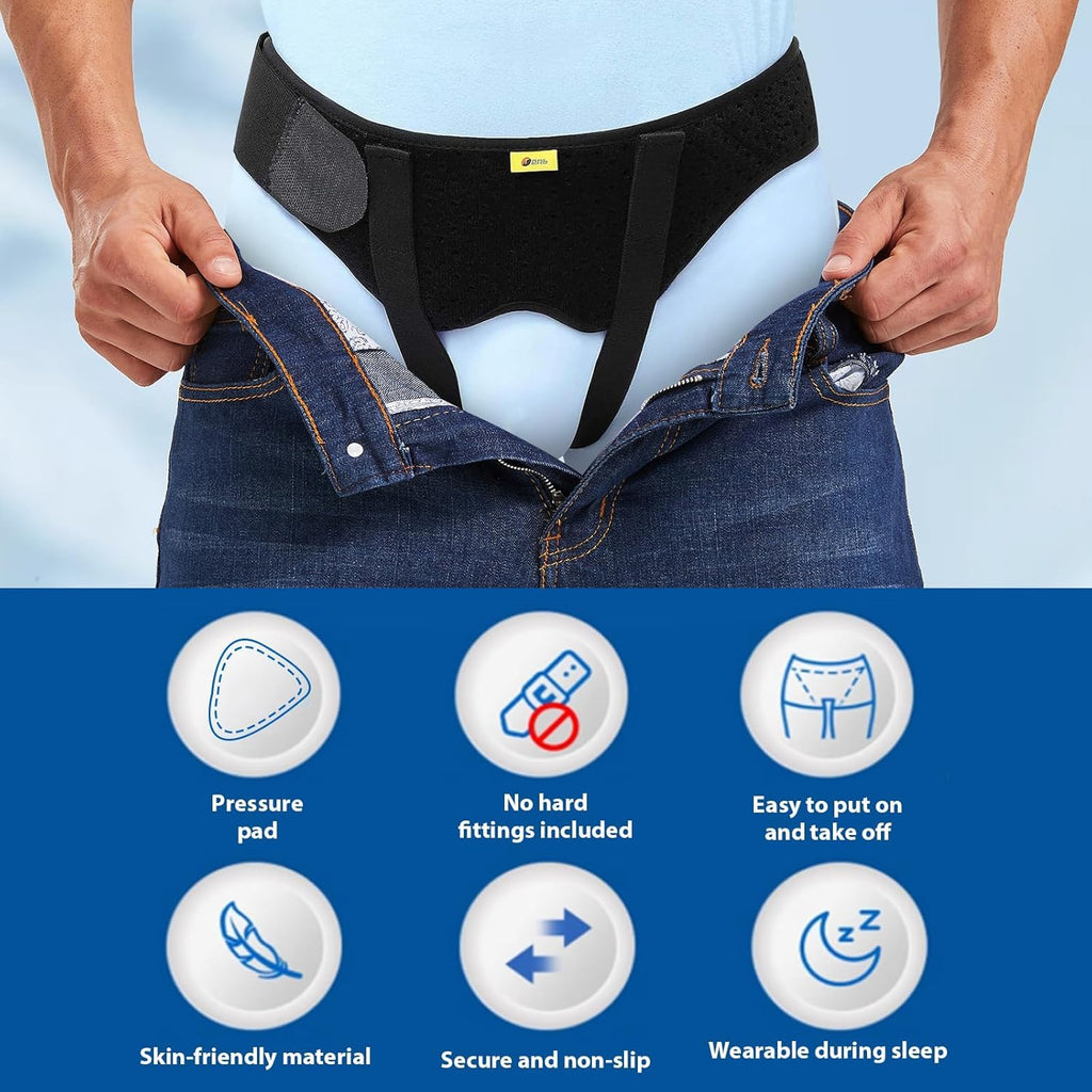 TENB Hernia Belt for Men, Adjustable Inguinal & Sports Hernia Support Truss

