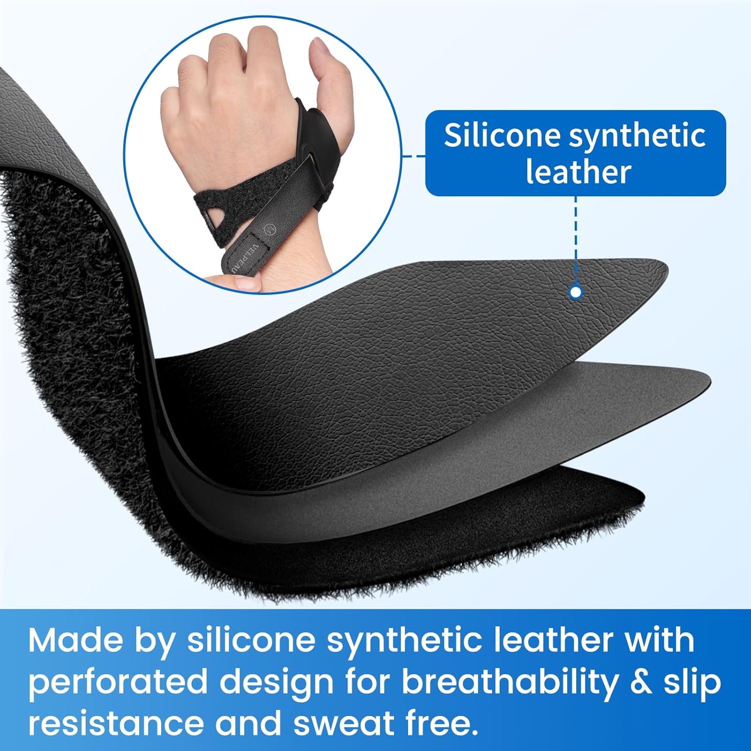 Velpeau CMC Thumb Brace Flexible NBR Rubber Thumb Stabilizer for Arthritis Support


