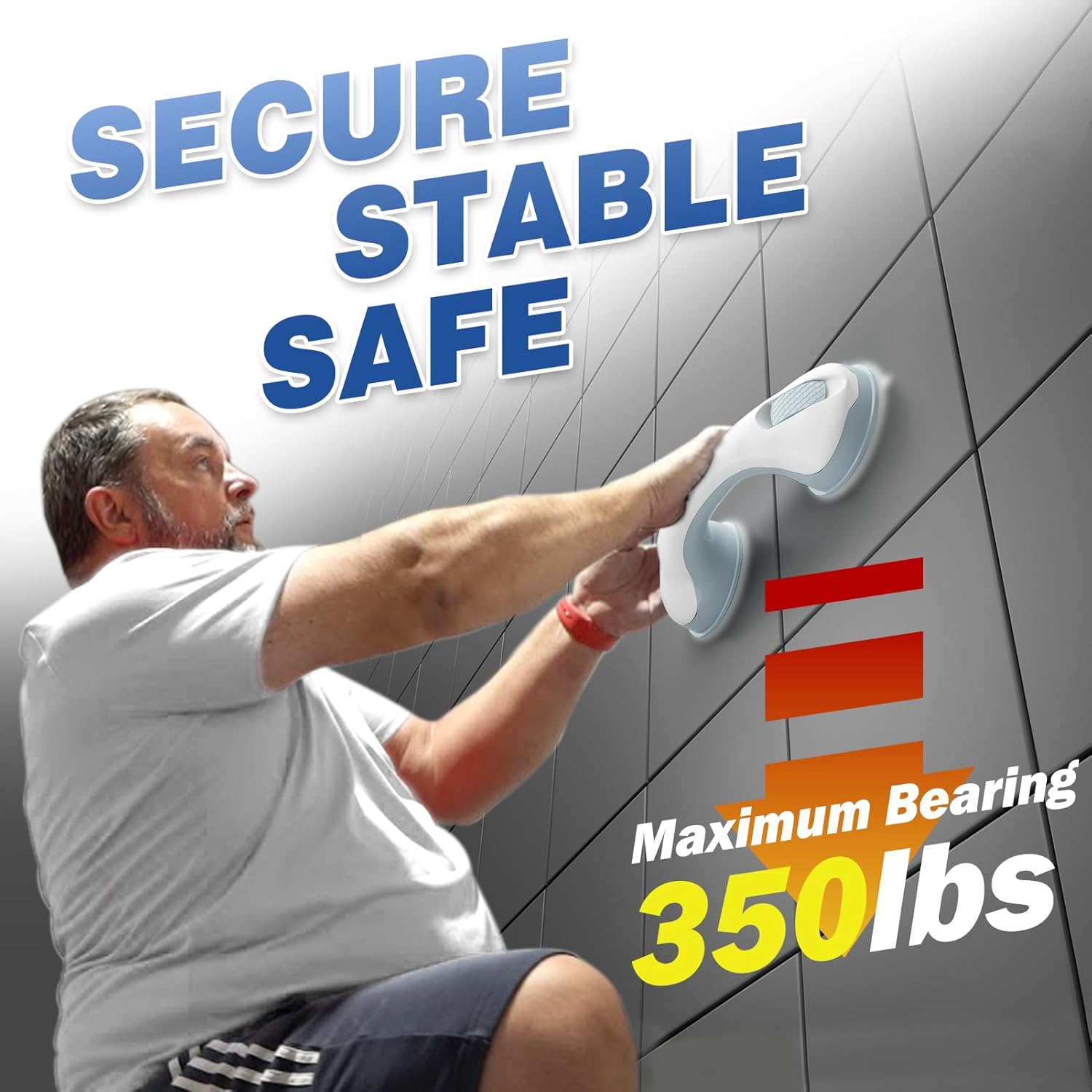 AirTight Grab Bar for Shower, ADA Compliant Suction Safety Handle for Seniors

